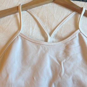 White Lululemon Power Y Tank